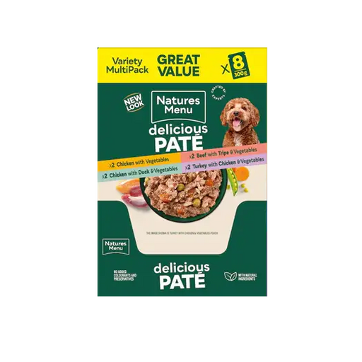 Natures Menu Dog Food Pouch - Multipack 8 x 300g - Natural Wet Dog Food