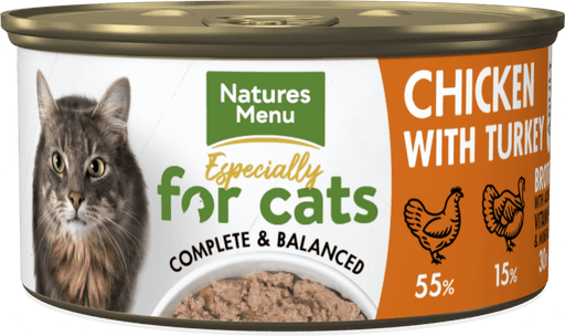 Natures Menu Especially For Cats Can Chicken & Turkey for Cats 85g Cat Food Natures Menu