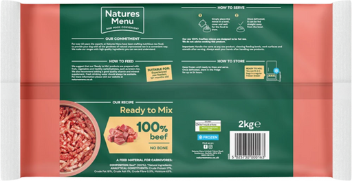 Natures Menu Raw Freeflow Beef
For Adult Dogs | Natural raw for dogs