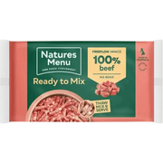 High quality mince beef package from Natures Menu Freeflow Beef in frozen format