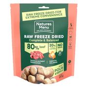 Natures Menu Freeze Dried Topper - 80/20 Beef 120g - Natural Dry Dog Food
