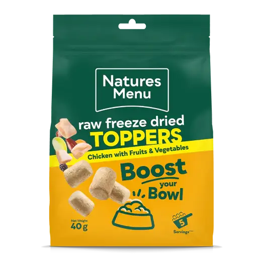 Natures Menu Freeze Dried Topper - Chicken 40g - Natural Dry Dog Food