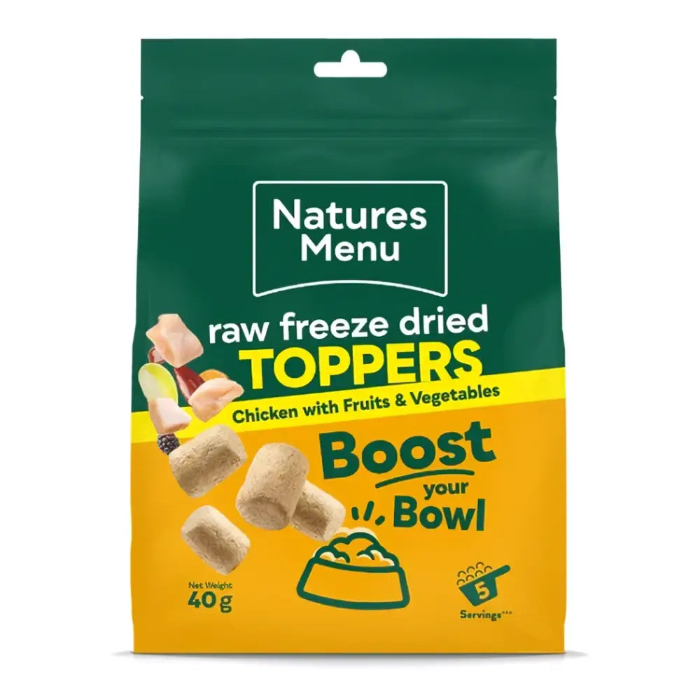 Natures Menu Freeze Dried Topper - Chicken 40g - Natural Dry Dog Food
