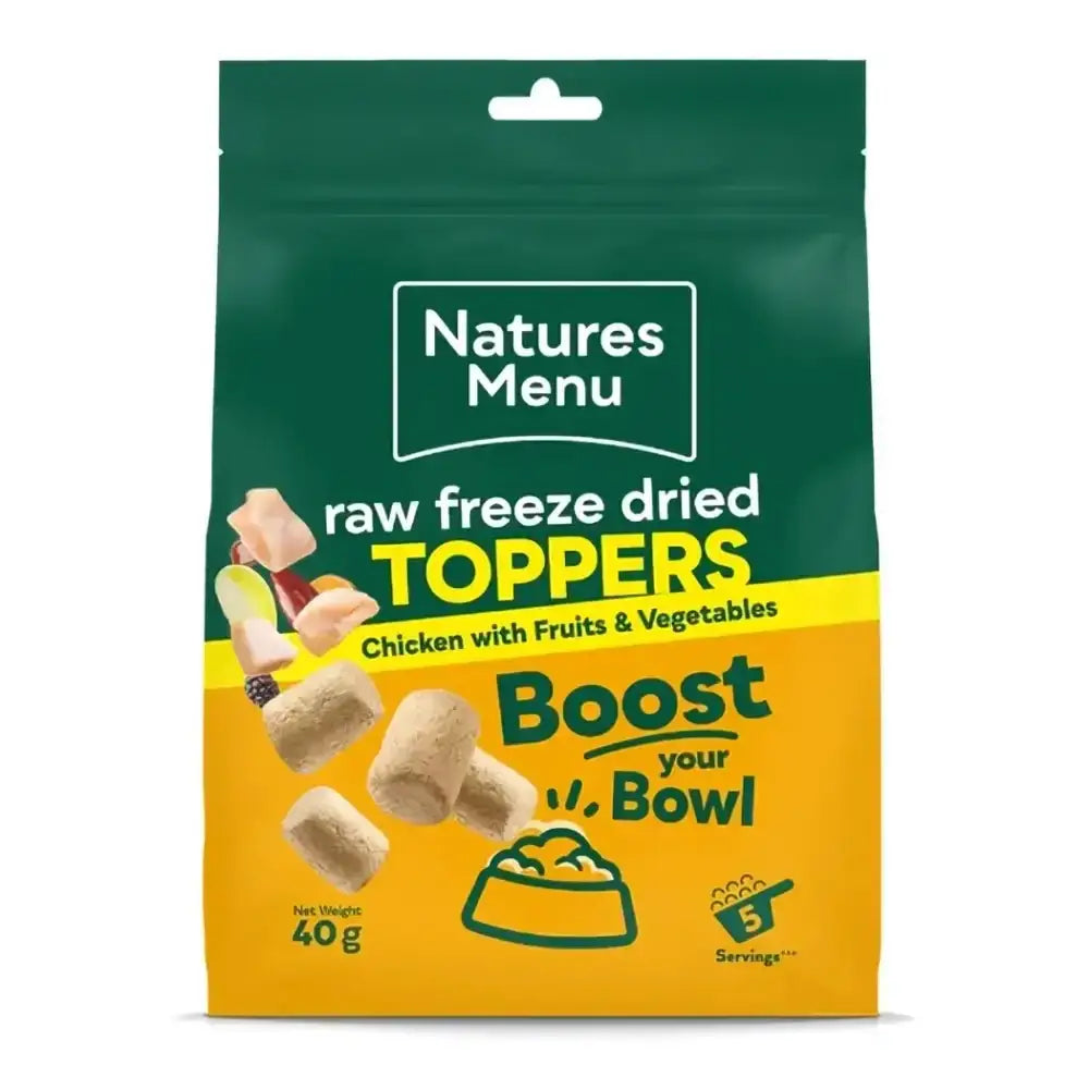Natures Menu Freeze Dried Topper - Chicken 40g - Natural Dry Dog Food