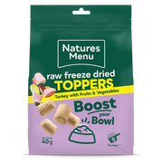 Natures Menu Freeze Dried Topper - Turkey 40g - Natural Dry Dog Food