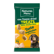 Natures Menu Freeze Dried Chicken Bites Dog Treats for Quality Chicken Nutrition