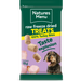 Natures Menu raw freeze dried treats packaging for dogs with a purple background and dog illustration.