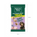 Natures Menu raw freeze dried treats packaging for dogs with dimensions indicated.