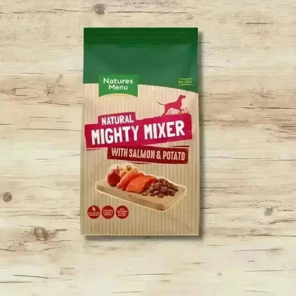 Natures Menu Mighty Mixer Salmon Biscuit Dog Food Bag