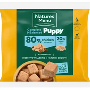 Natures Menu puppy chicken with salmon and brown rice pouch for puppies