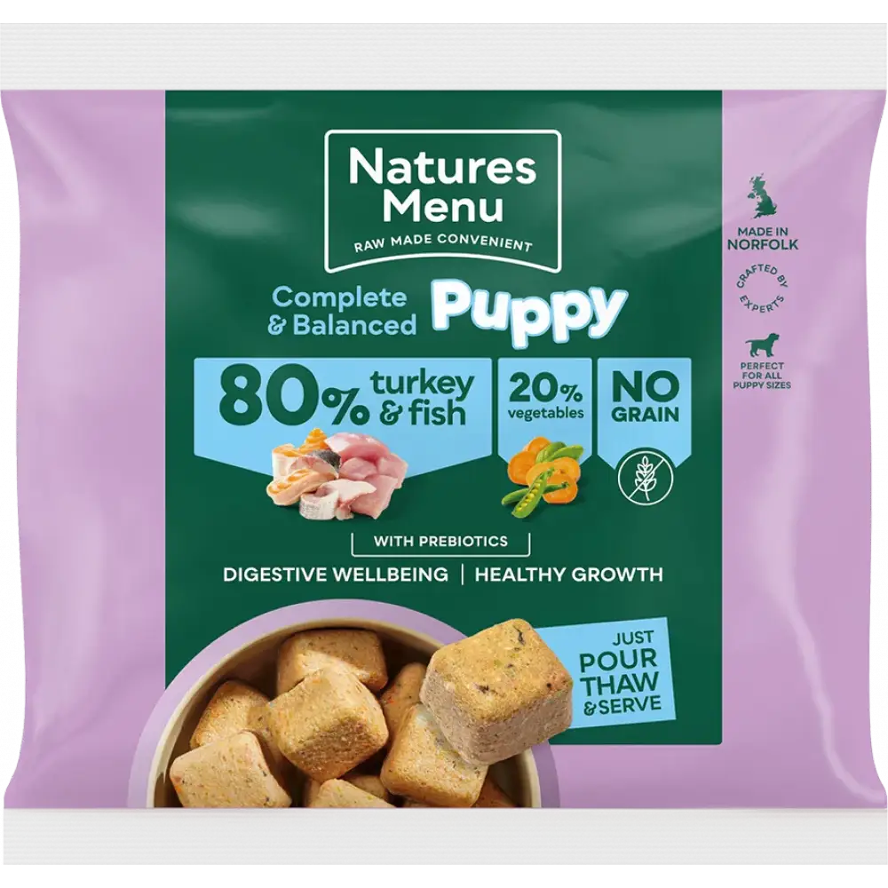 Puppy Turkey and Fish
For Puppies | Natural raw food for puppies