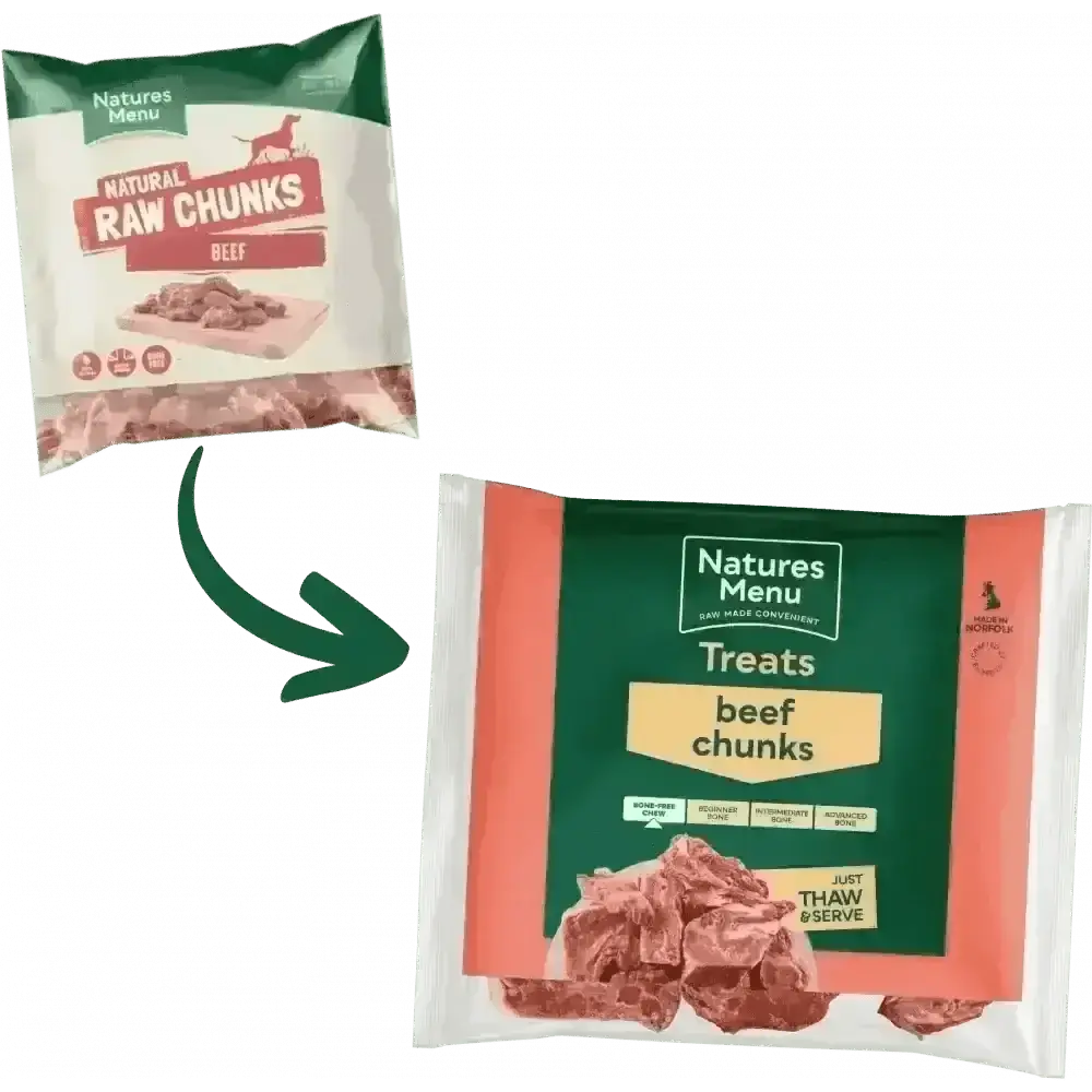 Natures Menu Raw Beef Chunks: Ultimate Chewing Meat Treats