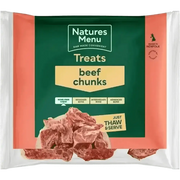 Natures Menu raw beef chunks ultimate chewing meat treat bag