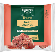 Natures Menu Raw Beef Chunk Treats | Natural raw treats for dogs