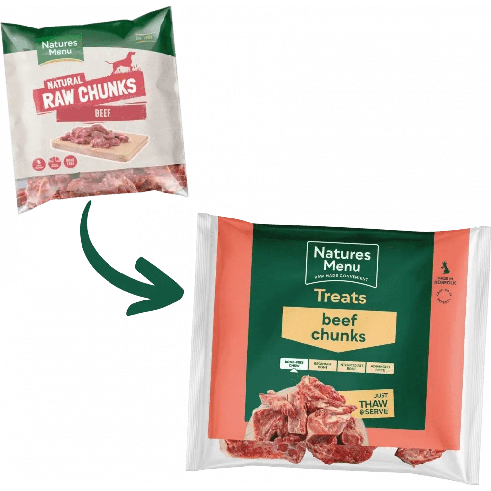 Natures Menu Raw Beef Chunks: Ultimate Chewing Meat Treats