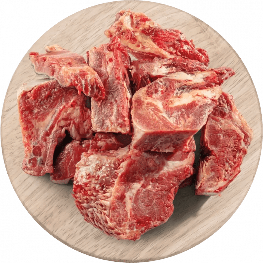 Natures Menu raw beef chunks, ultimate chewing meat for dogs
