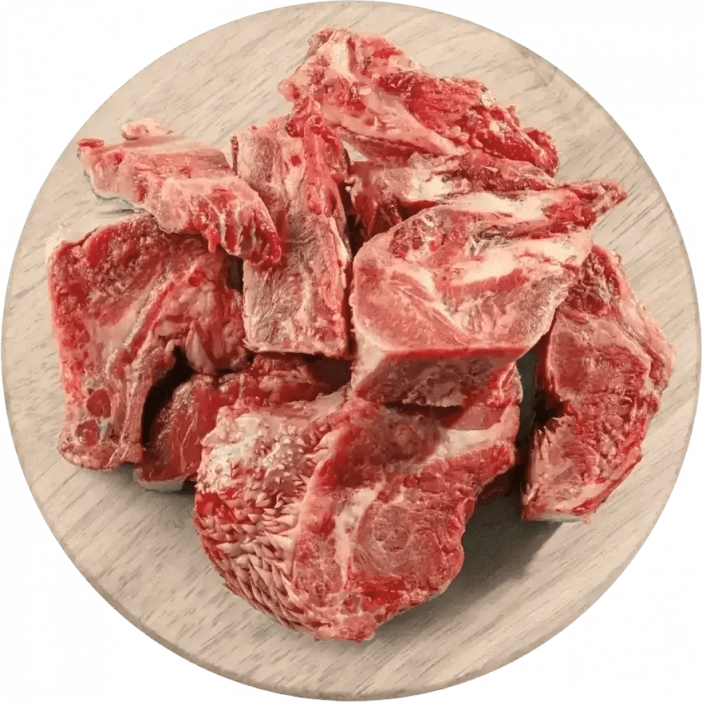 Natures Menu raw beef chunks, ultimate chewing meat for dogs