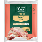 Natures Menu Raw Beef Rib Treats for Adult Dogs | Natural raw dog treats