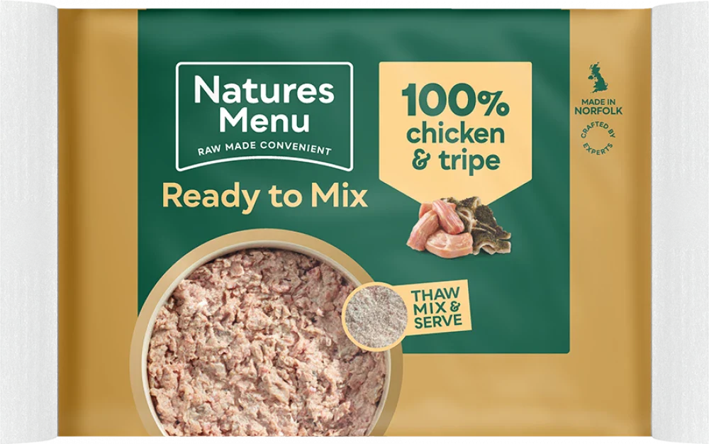 Natures Menu Raw Mince Chicken and Tripe Block | Natural raw dog food