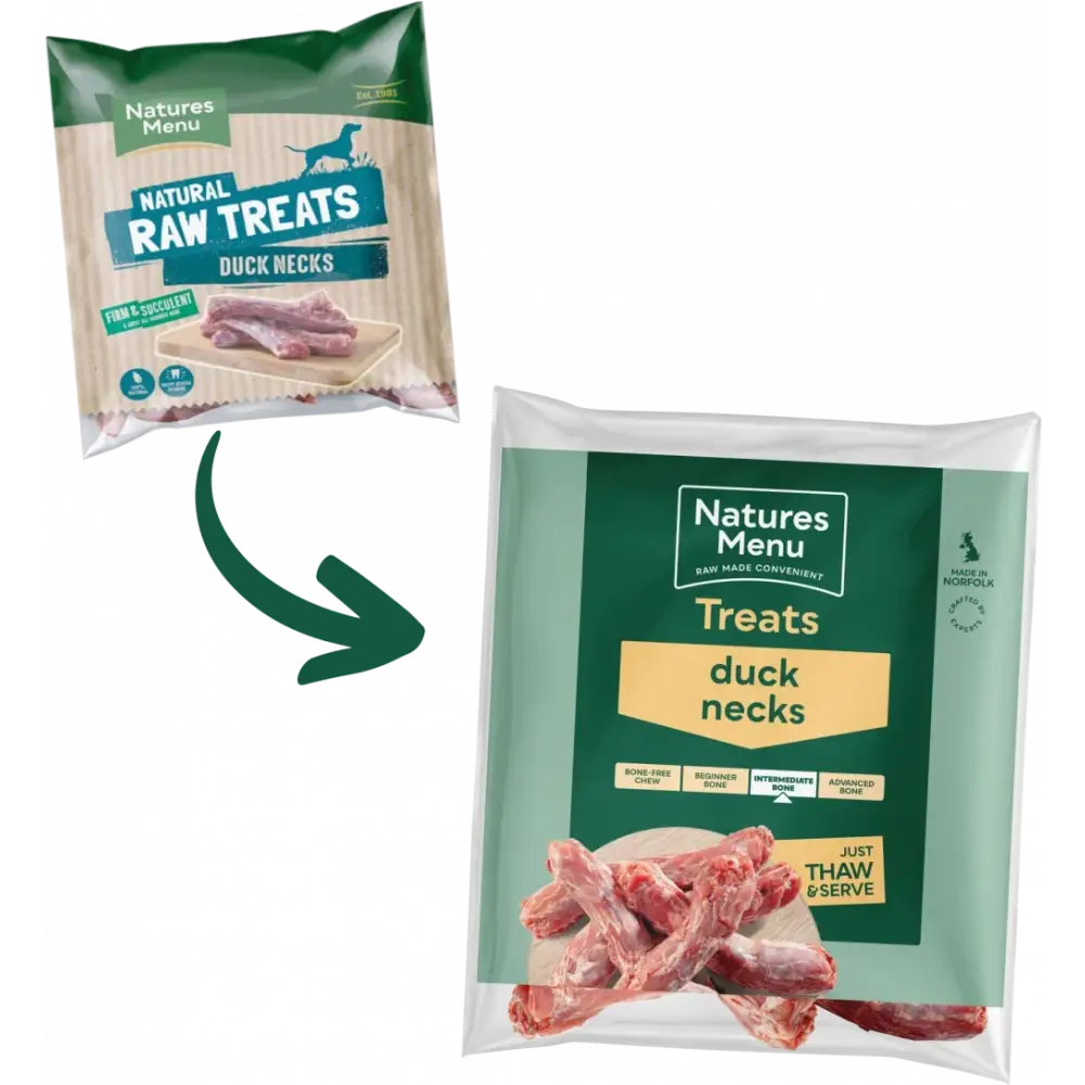 Natures Menu Raw Duck Neck Treats | Natural raw treats for dogs