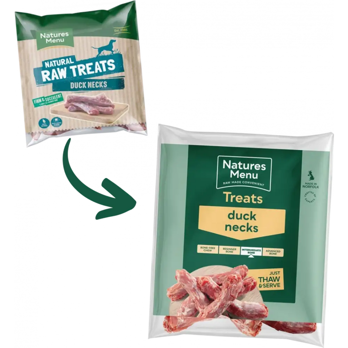 Natures Menu Raw Duck Neck Treats | Natural raw treats for dogs