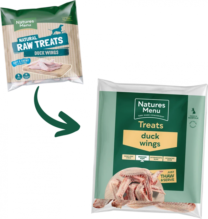 Natures Menu Duck Wings Treats | Natural raw treats for dogs