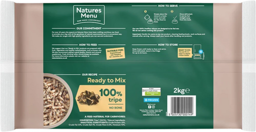 Natures Menu Raw Freeflow Tripe
For Adult Dogs | Natural raw food for adult dogs