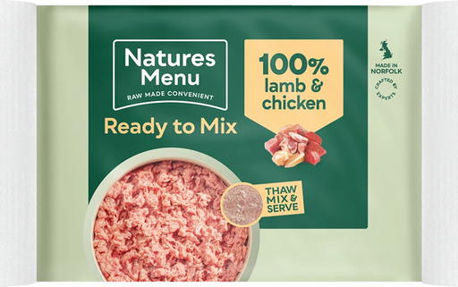 Natures Menu Raw Lamb & Chicken Mince Blocks | Natural raw dog food