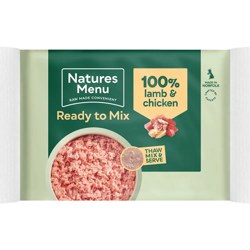 Natures Menu Raw Lamb & Chicken Mince Blocks | Natural raw dog food