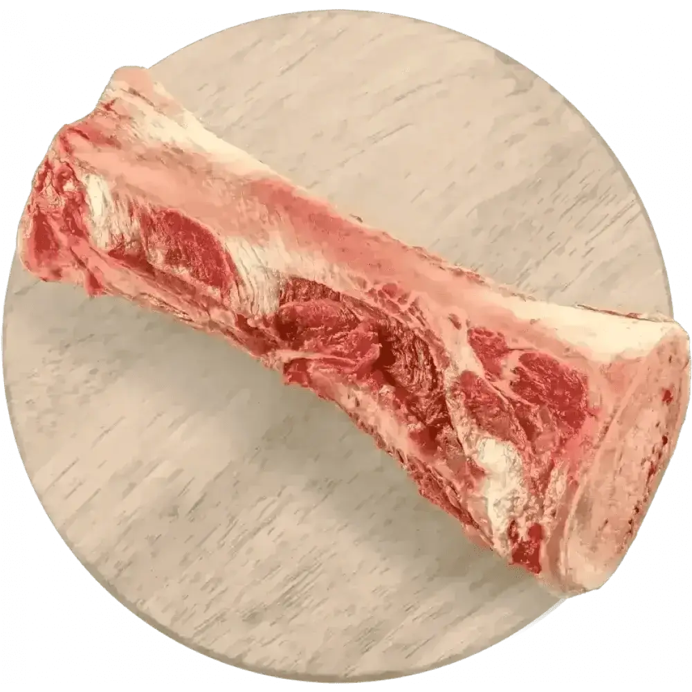 Natures Menu classic marrow bone with red white marbling for experienced raw fed dogs