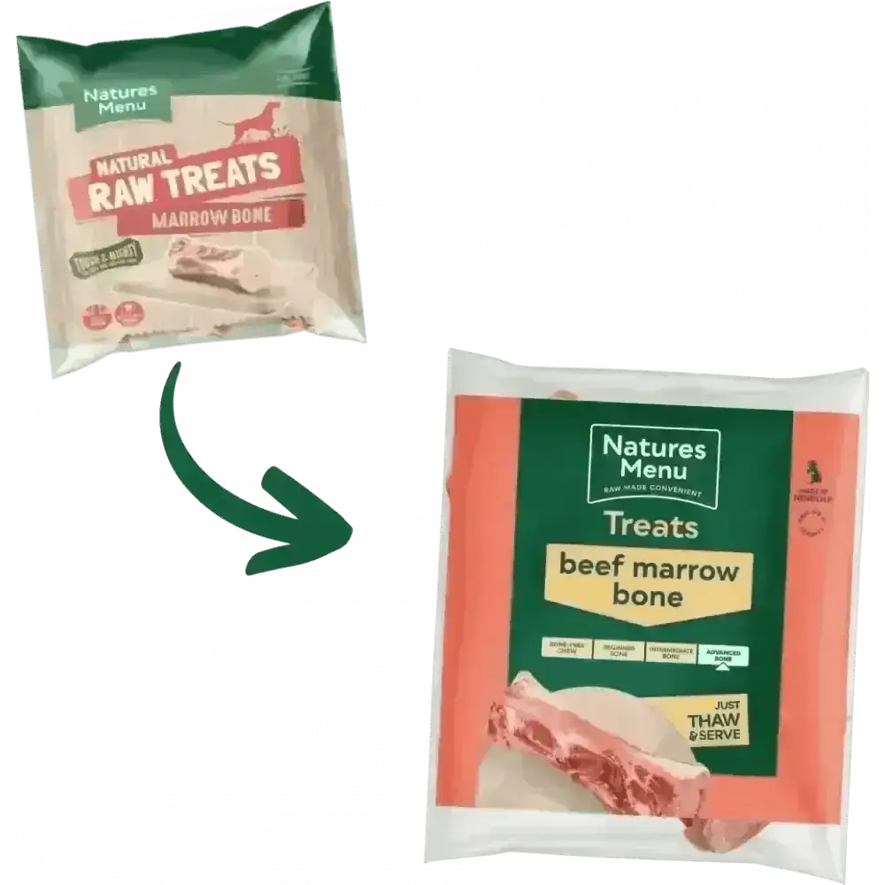 Natures Menu raw marrowbone: classic meaty bone for experienced raw fed dogs