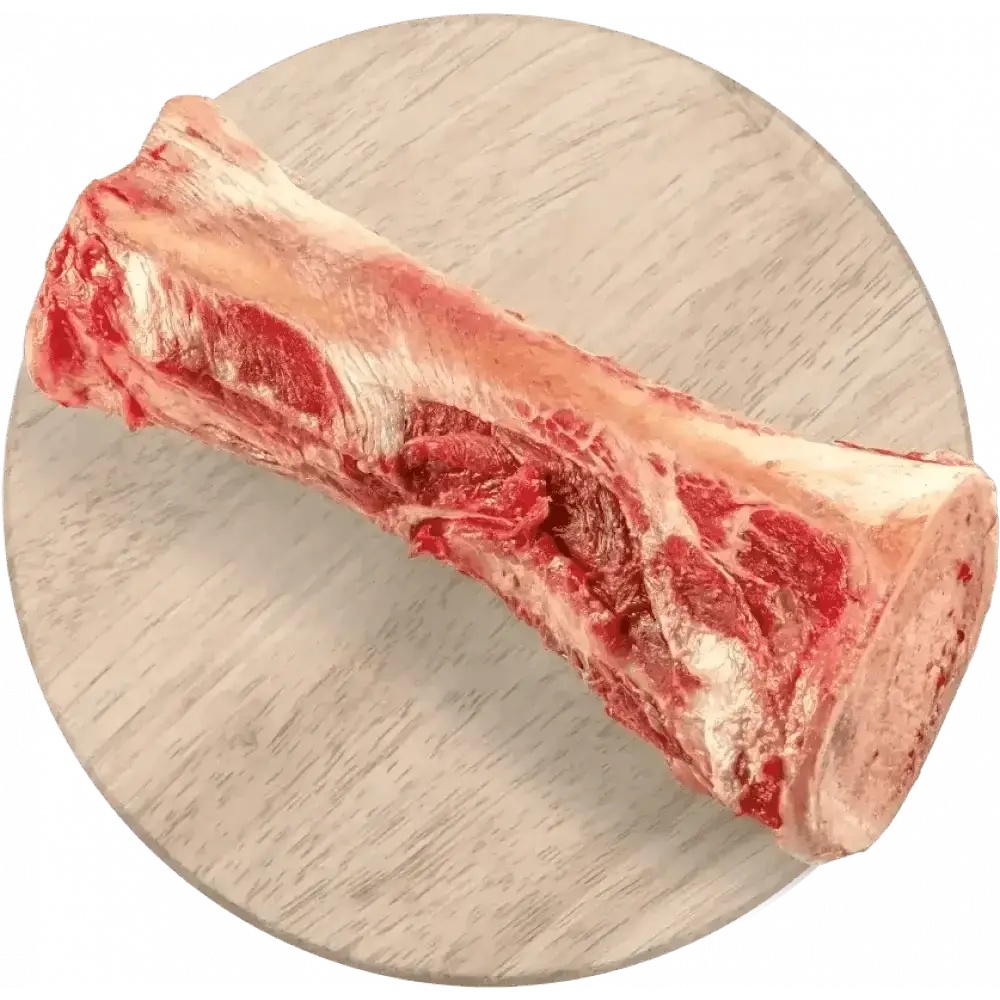 Natures Menu classic marrow bone with red white marbling for experienced raw fed dogs