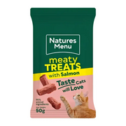 Natures Menu salmon and trout mini treats with real meat, 50g bag