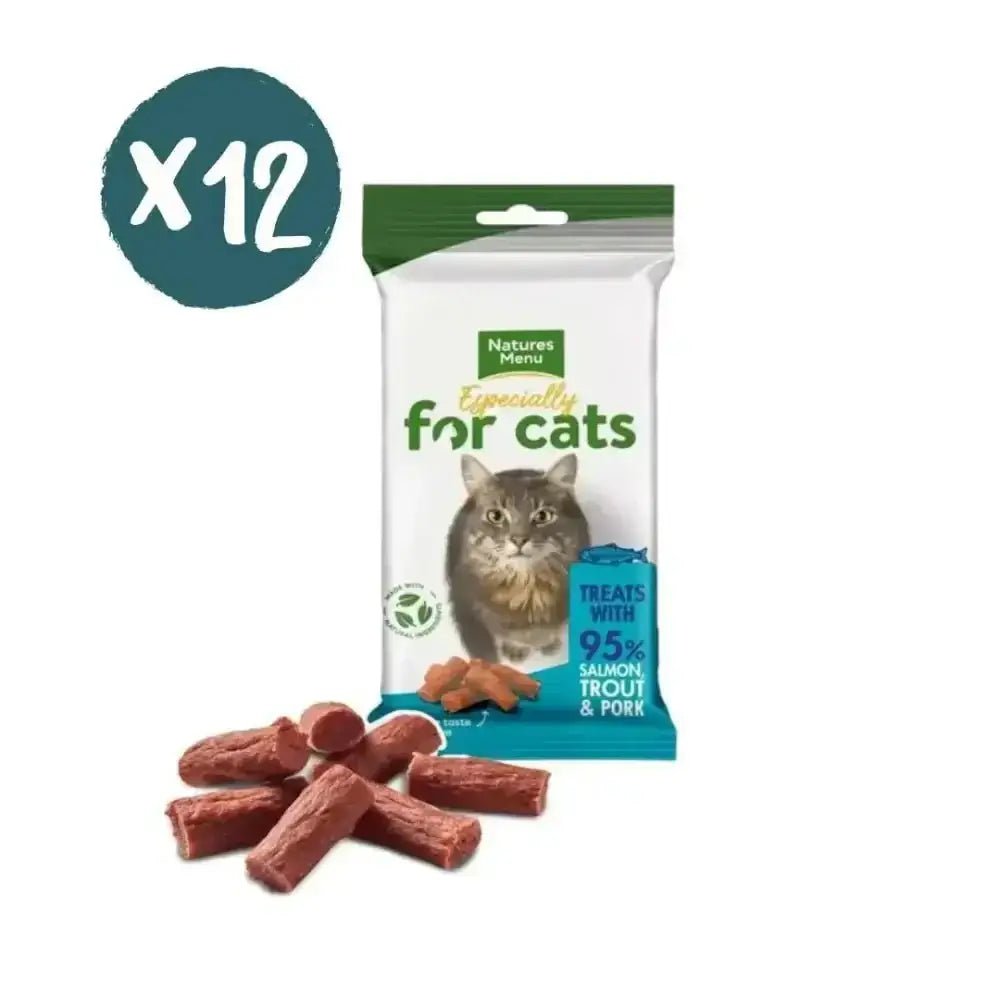 Natures Menu salmon and trout mini treats with real meat