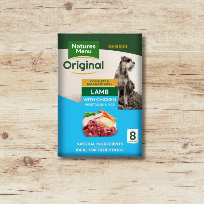 Natures Menu Senior Dog Food Pouch Lamb with Chicken