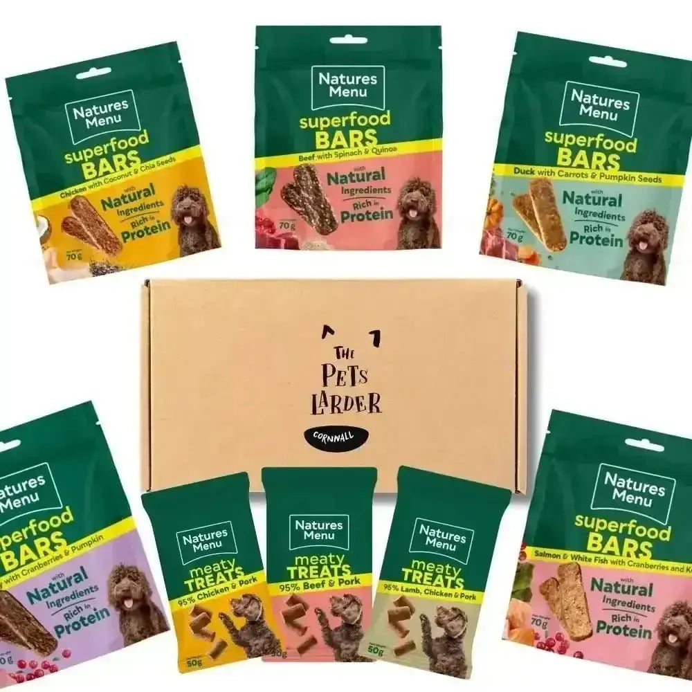 Natures Menu superfood bars bundle with chicken mini treats