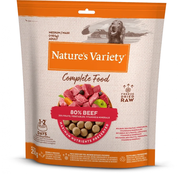 Nature s Variety Complete Freeze Dried Adult Food Beef 250g