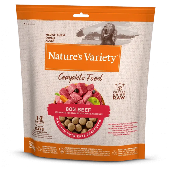 Nature s Variety Complete Freeze Dried Adult Food Beef 250g