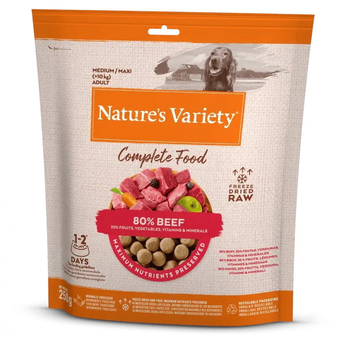 Nature s Variety Complete Freeze Dried Adult Food Beef 250g