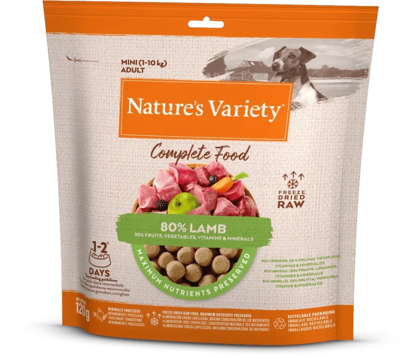 Nature's Variety Complete Freeze Dried Food - Lamb 120g Dog Food - Dry Natures Variety