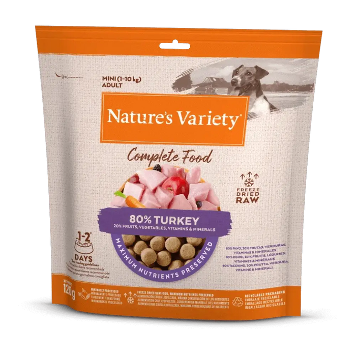 Nature's Variety Complete Freeze Dried Food - Turkey 120g Dog Food - Dry Natures Variety