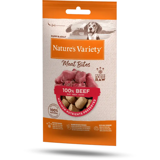 Nature's Variety Freeze Dried Beef Bites 20g Dog Treats Natures Variety