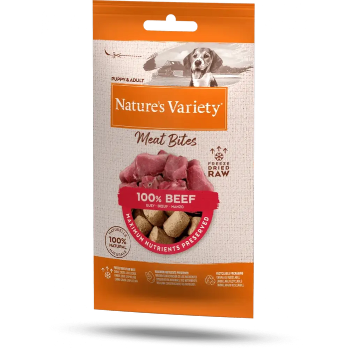 Nature's Variety Freeze Dried Beef Bites 20g Dog Treats Natures Variety
