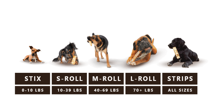 no-hide chew size guide