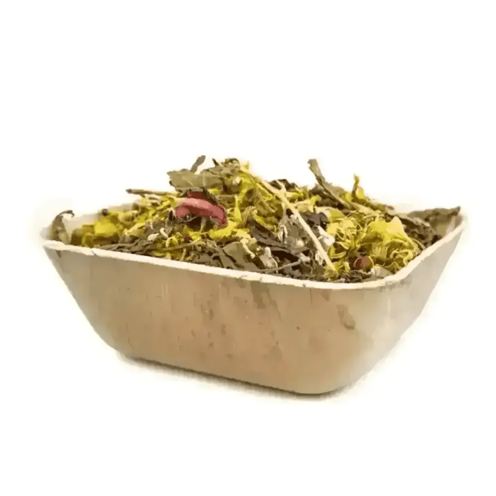 Norah’s Flower Bowl: eco-friendly biodegradable bowl with colorful dried herbs