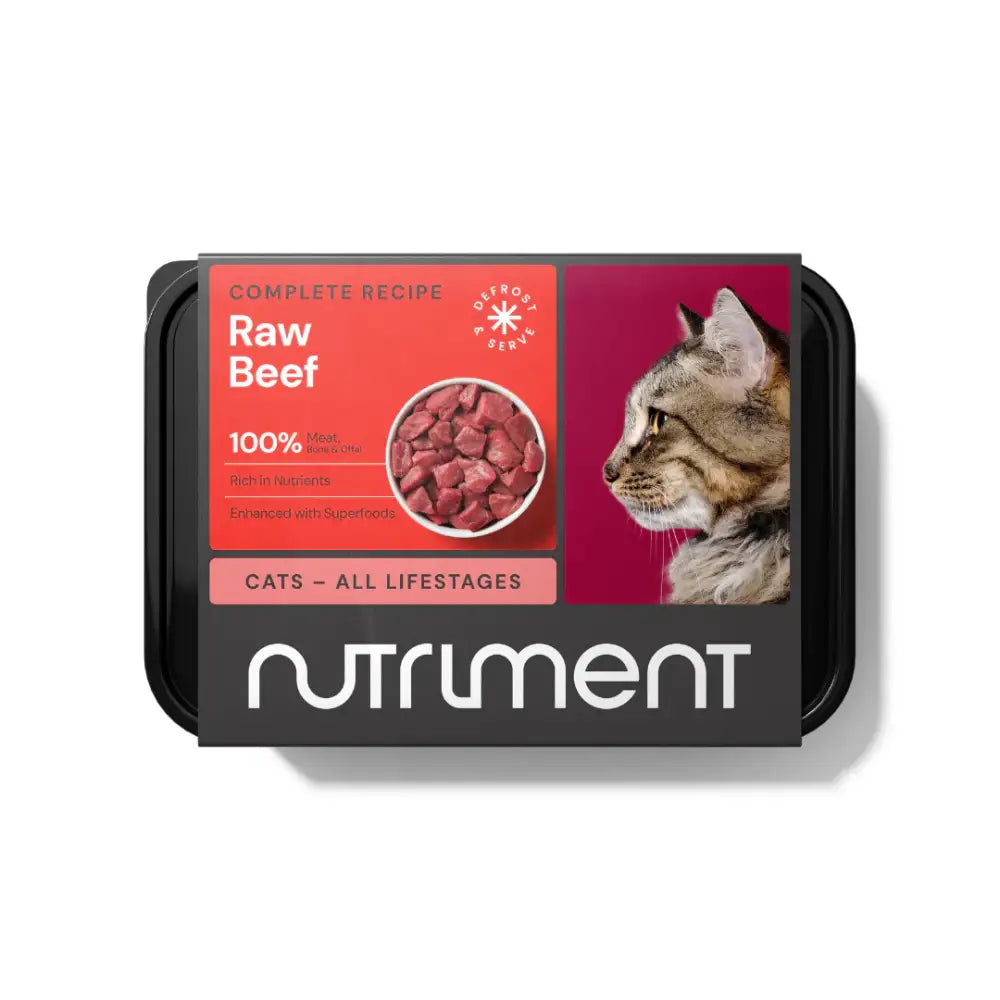 Nutriment Cat Raw Beef 500g - Natural Raw Cat Food