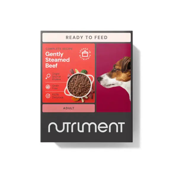 Nutriment Gently Steamed Beef 395g - Natural Wet Dog Food