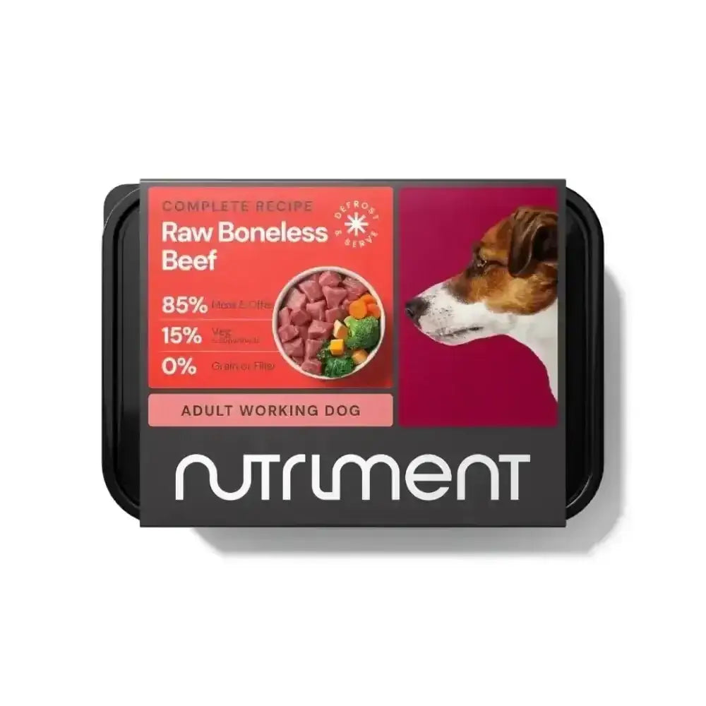 Nutriment Raw Boneless Beef 500g Tray for Adult Dogs