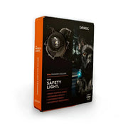 Orbiloc Dog Dual Safety Light in black with orange accents