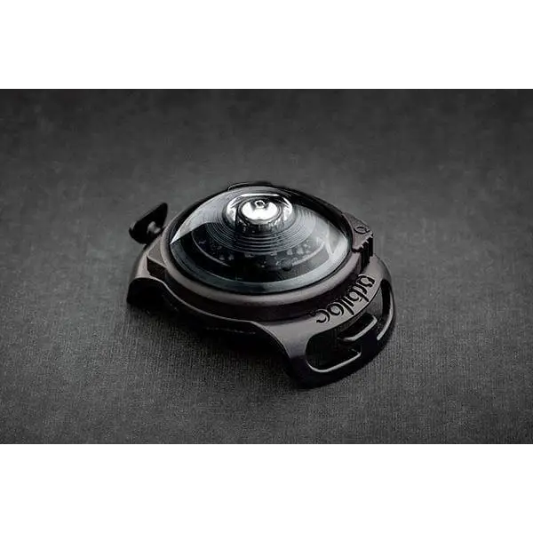 Black and silver Adidas lens cap for Orbiloc Dog Dual Safety Light